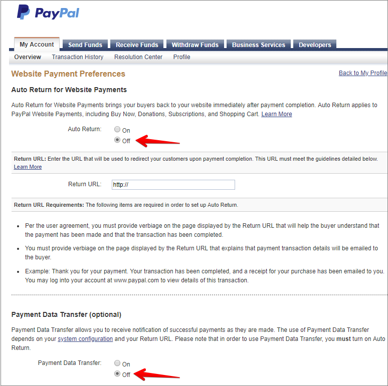 Website Payment Preferences 3